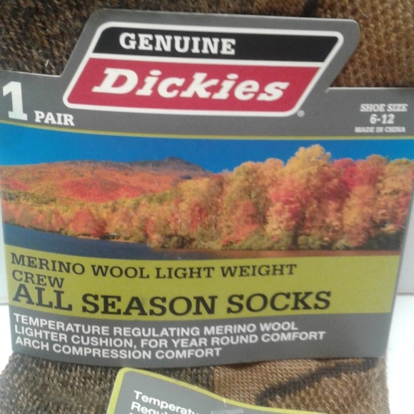 Dickies Underwear & Socks Dickies Merino Wool Light Weight Crew